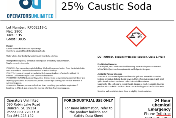 caustic Soda Label